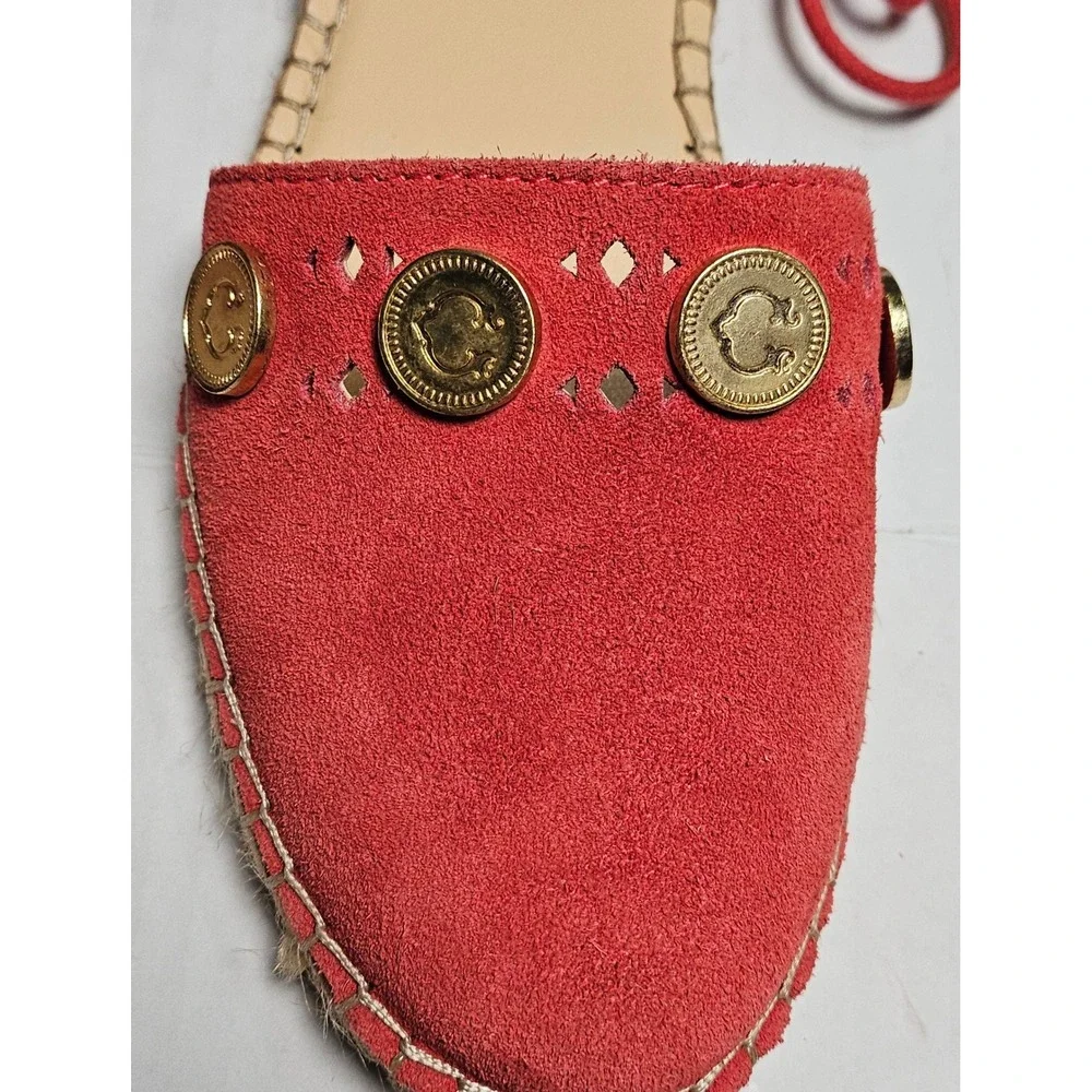 C Wonder Michaela Red Suede Espadrille‎ Sandal Ankle Tie MICHAELA DIAQ Womens 6M